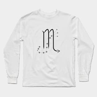 Scorpio - Zodiac Sign Symbol and Constellation Long Sleeve T-Shirt